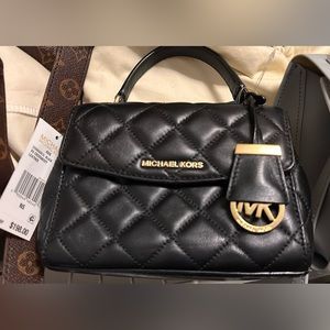 MICHAEL Michael Kors Ava Black XS Crossbody Leather Bag